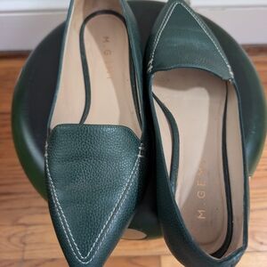 M. Gemi Women's Green Leather Loafers